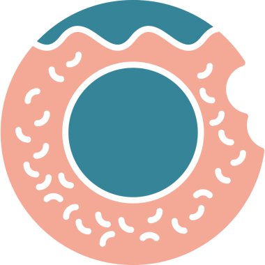 donut. Web simgesi basit illüstrasyon