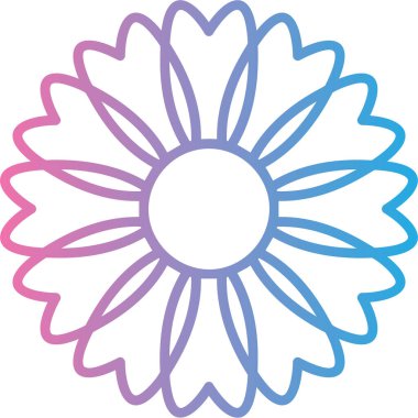 çiçek simgesi, basit vektör illüstrasyonu