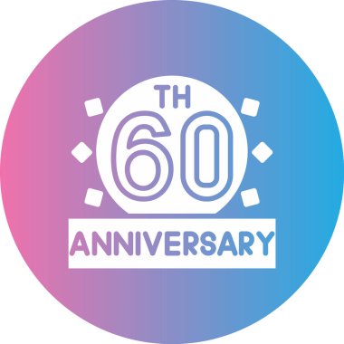 60. yıl dönümü kutlama vektör logosu tasarımı şablonu
