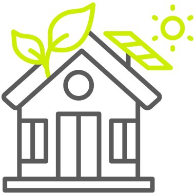 Ekoloji ekosistem simgesi doldurulmuş dış hat biçimi