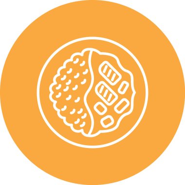 Ekmek. Web simgesi basit illüstrasyon