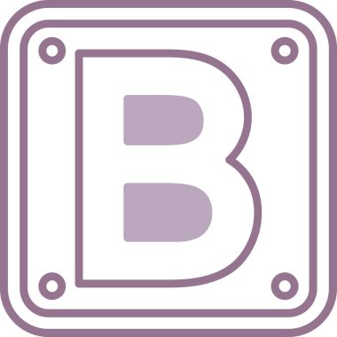 B Harfi vektör çizimi