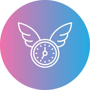 Benzersiz kanat vektör çizgisi simgesi