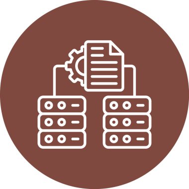 veritabanı vektör simgesi modern basit illüstrasyon, kişisel veri