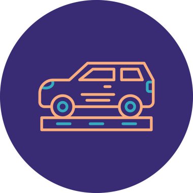 - Araba. Web simgesi basit illüstrasyon