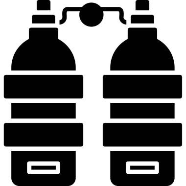 Bir şişe simgesinin vektör illüstrasyonu