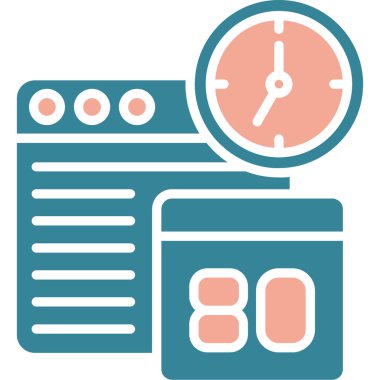 Takvim. Web simgesi basit illüstrasyon