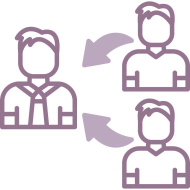 iş yönetimi simgesi ve vektör illüstrasyonu beyaz arkaplanda izole edildi