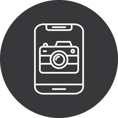 fotoğraf makinesi ikon vektör illüstrasyonu