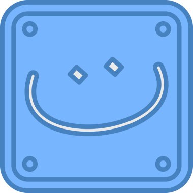 Gülümse. Web simgesi basit illüstrasyon