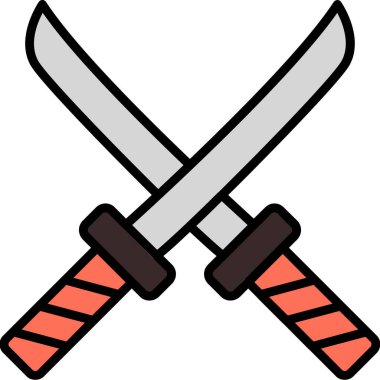 Kılıç. Web simgesi basit illüstrasyon