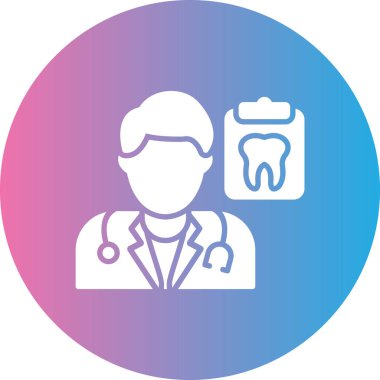 Dişçi web simgesi, vektör illüstrasyonu