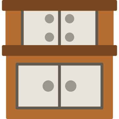 Gardırop. Web simgesi basit illüstrasyon