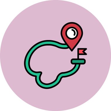 konum simgesi vektör illüstrasyonu