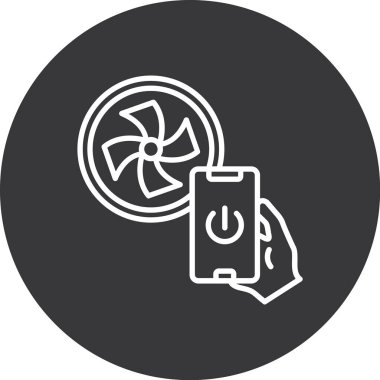 Bir çiçek simgesinin vektör illüstrasyonu