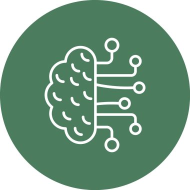 Yapay zeka. Web simgesi basit tasarım