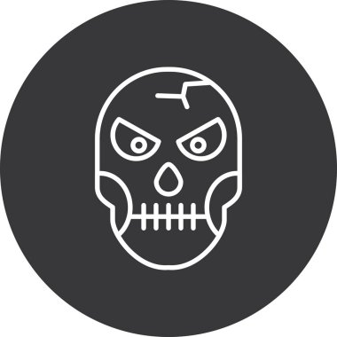 Modern b 'nin vektör illüstrasyonu simge kafatasından yoksun