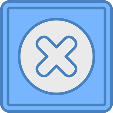 çapraz simge vektör illüstrasyonu