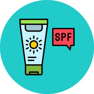 güneş kremi vektör illüstrasyonu