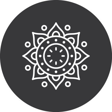 Bir çiçek simgesinin vektör illüstrasyonu