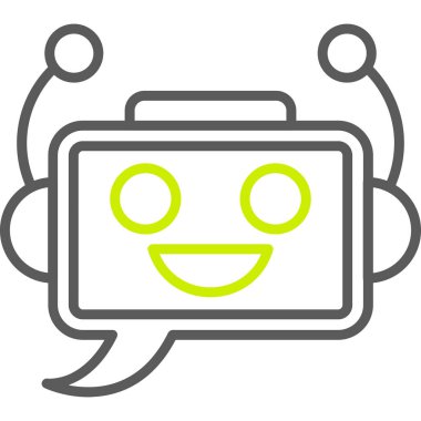 robot. Web simgesi basit illüstrasyon