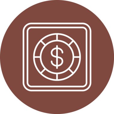 vektör para düz simgesi