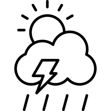 Şimşek simgesinin vektör illüstrasyonu