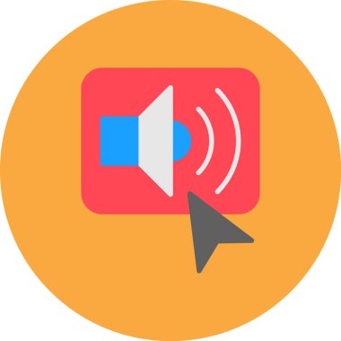 ses vektör simgesi. Düz vektör sembolü. 10 saniye.