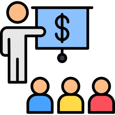 iş insanları grup simgesi - özet biçimi