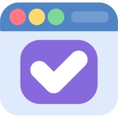 Simgeyi kontrol et, web vektör illüstrasyon tasarımı
