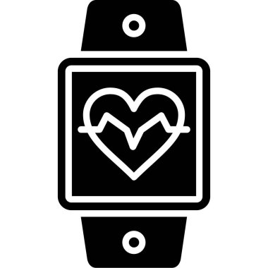 Kalp ikonu vektör illüstrasyonu