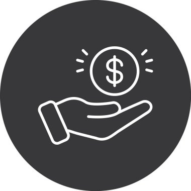 Bozuk para simgesi soyut arkaplanda izole edildi