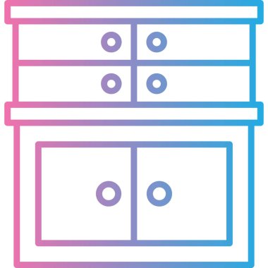 Gardırop. Web simgesi basit illüstrasyon