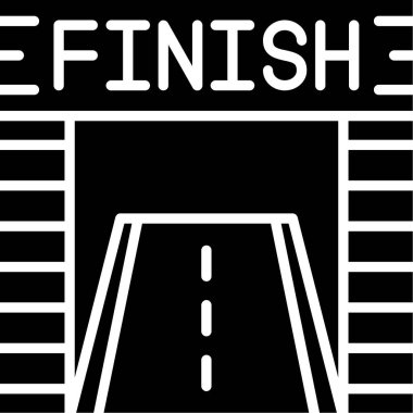 Bitiş çizgisine vektör simgesi