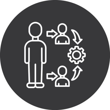 İş insanları simgesinin vektör illüstrasyonu