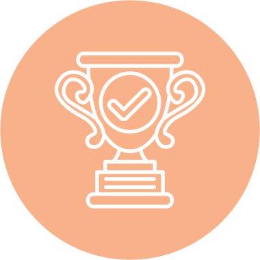 Kupa. Web simgesi basit illüstrasyon