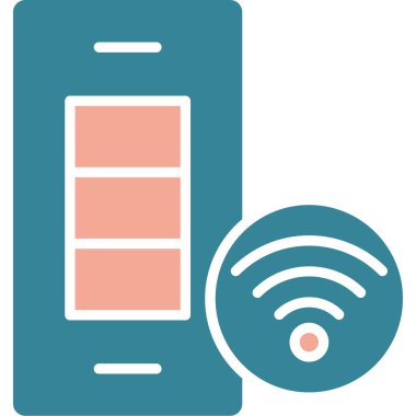 Mobil uygulama simgesi, vektör illüstrasyonlu akıllı telefon