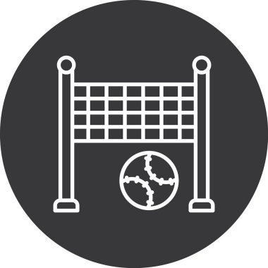 Moda tarzında izole edilmiş futbol ağı simgesi