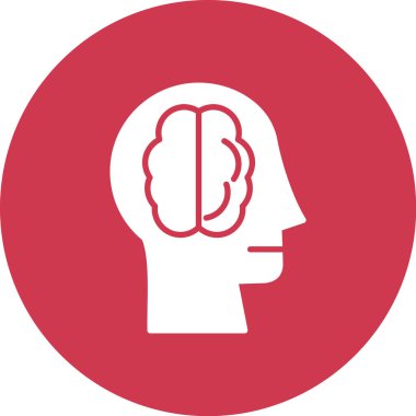 Beyin modern simgesinin vektör illüstrasyonu