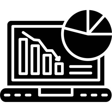 Veri analizi vektör satırı simgesi