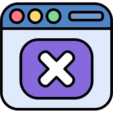 tarayıcı web simgesi, vektör illüstrasyonu