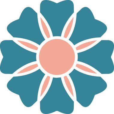 Çiçek. Web simgesi basit tasarım