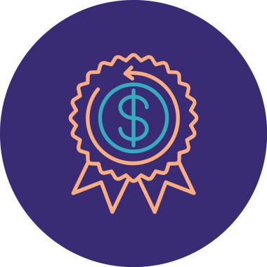 Para için. Web simgesi basit illüstrasyon