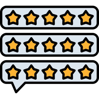 Geri bildirim derecelendirme simgesi doldurulmuş ana hatlar biçiminde