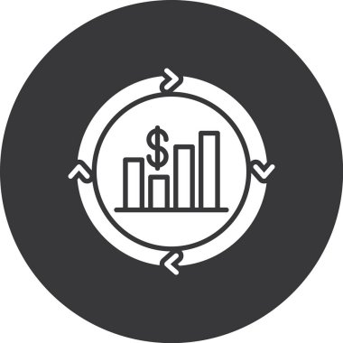 grafik simgesinin vektör illüstrasyonu