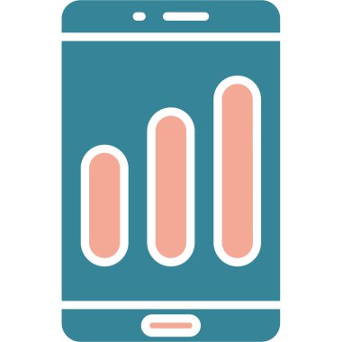 grafik simgesi olan akıllı telefon, basit vektör illüstrasyon tasarımı