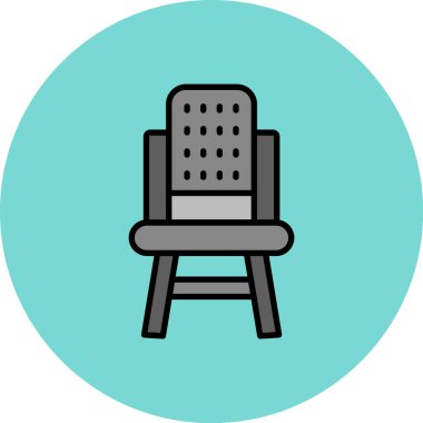 Sandalye simgesinin vektör illüstrasyonu