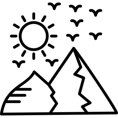 dağlar manzara dağları simgesi