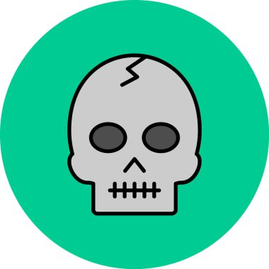 Kurukafa simgesi vektör illüstrasyonu