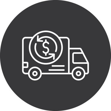 Modern dağıtım simgesinin vektör illüstrasyonu